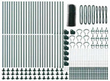Hexagonal Fence with Concrete Base 100 x 0.4 m PVC-Coated Steel 3353575