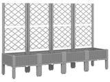 Garden Planter with Trellis Light Grey 160x40x142 cm PP 367932
