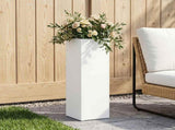 Garden Planter White 20 x 20 x 75 cm Cold-rolled Steel 8005318