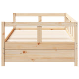 Daybed without Mattress Natural 90x200 cm Solid Wood Pine 854961