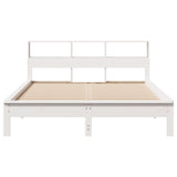 Bed Frame without Mattress White 160x200 cm Solid Wood Pine 3309732