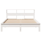 Bed Frame without Mattress White 150x200 cm King Size Solid Wood Pine 3309735