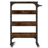 Kitchen Trolley Smoked Oak 53x20x76 cm Engineered Wood 842353