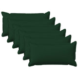 Cushion with Pillow HOUTEN 6 pcs Dark Green Faux Linen 933503