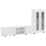 TV Cabinet Set FLORIN 3 pcs High Gloss White Engineered Wood 3397938