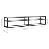 TV Cabinet Transparent 200x40x40.5 cm Tempered Glass 331726