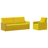 Sofa Set 2 pcs Yellow Velvet 3433223