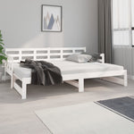 ZNTS Pull-out Day Bed without Mattress White 2x cm 820378