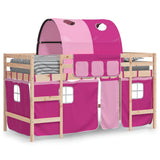 Kids' Loft Bed with Tunnel without Mattress Pink 90x200cm 3206993