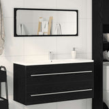 Bathroom Sink Cabinet Black Oak 100x38.5x48 cm Engineered Wood 862538