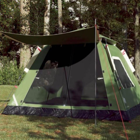 ZNTS Camping Tent Dome 5-Person Green Quick Release 4004146