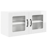 Wall Glass Cabinet PORTO High Gloss White 80 x 31 x 40 cm 885299