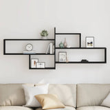 ZNTS Wall Shelf Black Oak 167.5x18x68 cm Engineered Wood 868075