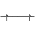 Sliding Door Hardware Kit 152 cm Steel Black 4009714