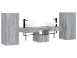 Bathroom Furniture Set 5 pcs Grey Sonoma 33 x 34.5 x 100 cm 3405969