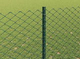 Chain Link Fence with Post 10 x 1.6 m PVC-Coated Steel 3336236
