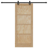Sliding Door ORKDAL Brown 83 x 202 cm Solid Pine Wood 3333644