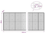 Gabion with 5 mm Wire and 5x10 cm Mesh 1050x30x200 cm 3464703