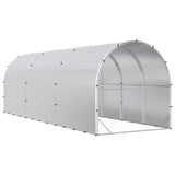 Chicken Coop Silver 600 x 200 x 200 cm Galvanised Steel 3434687