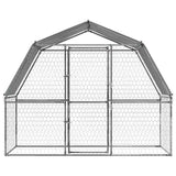 Dog Cage with Roof and Door Silver Galvanised Steel 3294908