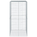 Gabion Basket with Cover 100x100x200 cm Galvanised Iron 3295225