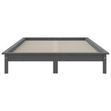 Bed Frame without Mattress Grey Super King Size Solid Wood 820558