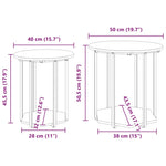 ZNTS Side Table Set of 2 - Old Wood and Metal 869718