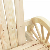 Garden Adirondack Chair Natural Wood Solid Fir Wood Standard 365089
