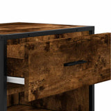 Shoe Rack Smoked Oak 48x38x97.5 cm Engineered Wood 849211