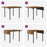 Extendable Dining Table 120 x 81.5 x 75 cm Engineered Wood 8006119