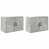 Garage Wall Cabinets 2 pcs Concrete Grey Engineered Wood 860650
