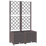Garden Planter with Trellis Brown 80x40x136 cm PP 318261