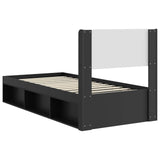 Bed Frame with Storage and Headboard Black 100 x 200 cm 3414244