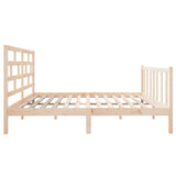 3101328 Bed Frame without Mattress Solid Wood 140x190 cm