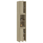 ZNTS Bathroom Cabinet Sonoma Oak 30x30x183.5 cm Engineered Wood 802672