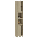 ZNTS Bathroom Cabinet Sonoma Oak 30x30x183.5 cm Engineered Wood 802672