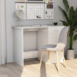 ZNTS Desk High Gloss White 100x50x76 cm Engineered Wood 801086