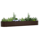 Garden Raised Bed Brown 400 x 80 x 44 cm Steel 42008137