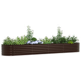Garden Raised Bed Brown 400 x 80 x 44 cm Steel 42008137