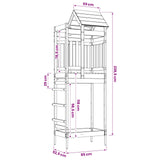 Play Tower Brown 52.5 x 85 x 238 cm Solid Pine Wood 3417199