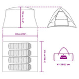 Camping Tent Grey and Orange 320 x 275 x 190 cm Taffeta 42001162