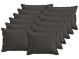 Cushion with Pillow HOUTEN 12 pcs Dark Grey Faux Linen 934572