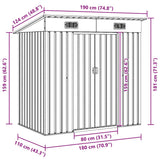 Garden Shed Anthracite Steel 47026