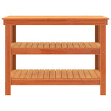 Work Bench Wax brown 110.5 x 50 x 80 cm Solid pine wood 865377
