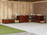Kitchen Storage HATTEM Rusty 90 x 50 x 53 cm Steel 875002