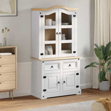 Sideboard Corona White 100 x 48.5 x 179 cm Solid Pine Wood 42021199