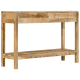 Console Table with 2 Drawers 110x35x75 cm Solid Wood Mango 354982