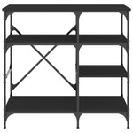 ZNTS Baker's Rack Black 90x40x84 cm Engineered Wood and Metal 845421