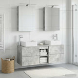 Bathroom Furniture Set 5 pcs Concrete Grey 3406754