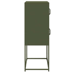 ZNTS Highboard Olive Green 68x39x107 cm Steel 853348